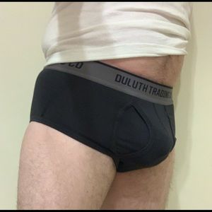Mens black Duluth trading underwear.